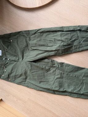 Parke Olive Green Barrel Pants